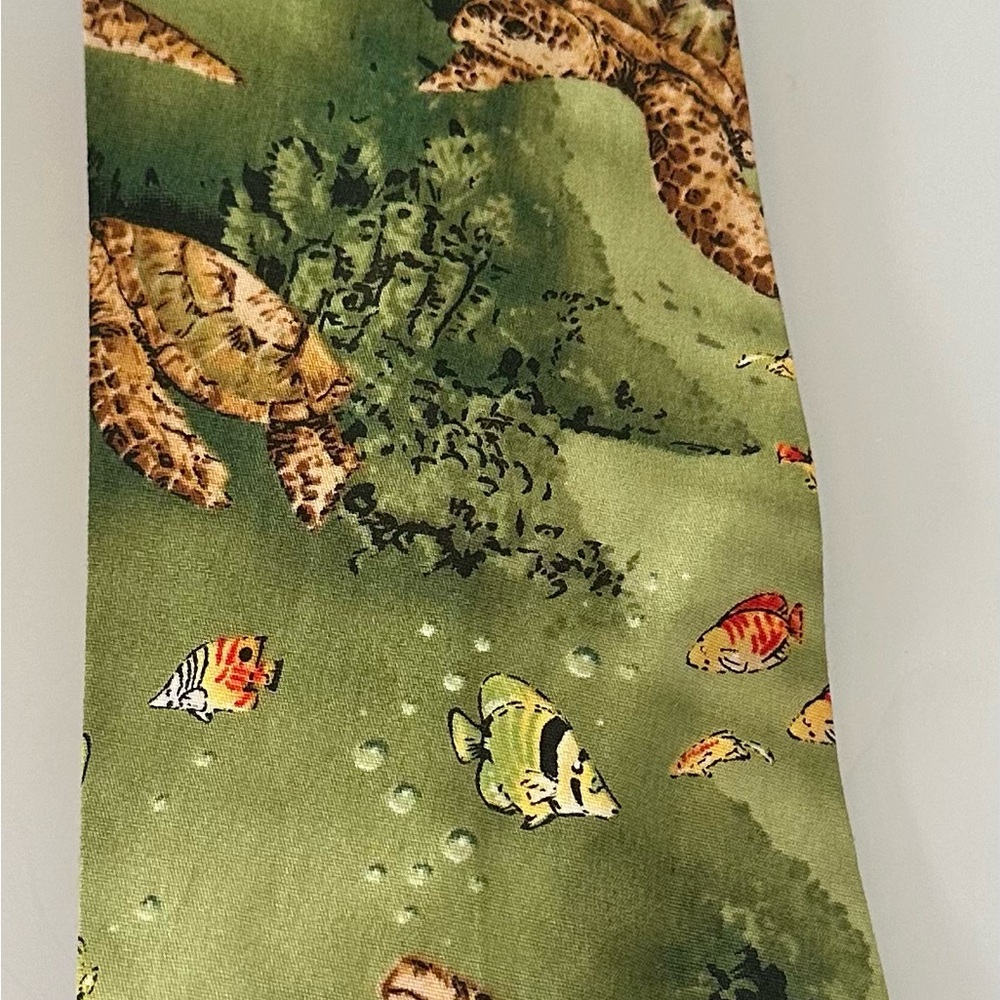 Vintage Hawaiian Men’s Tie Turtles and Fish